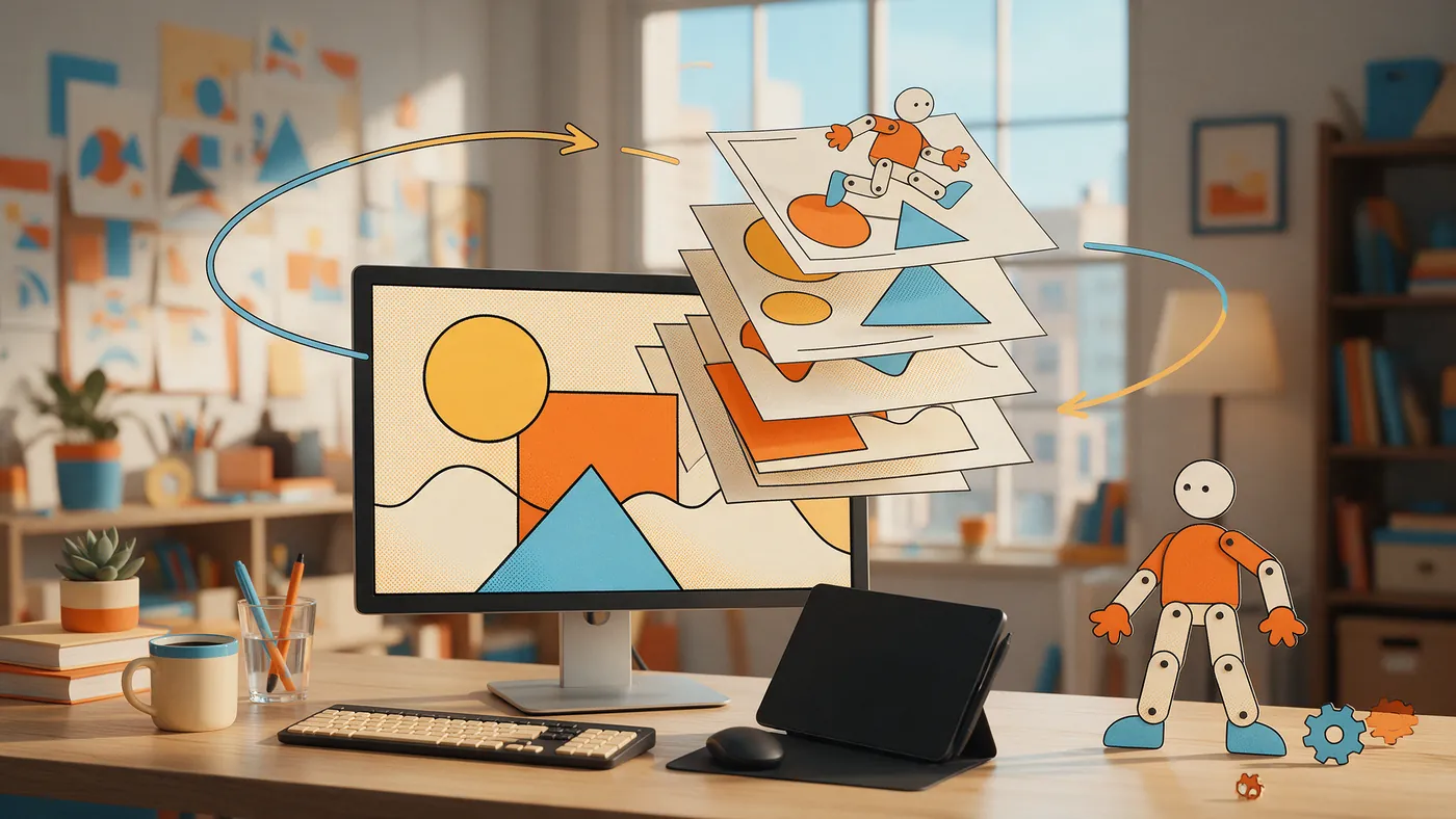 Illustrazione per l’articolo: After Effects per l'animazione 2D, dal motion design ai personaggi con rig