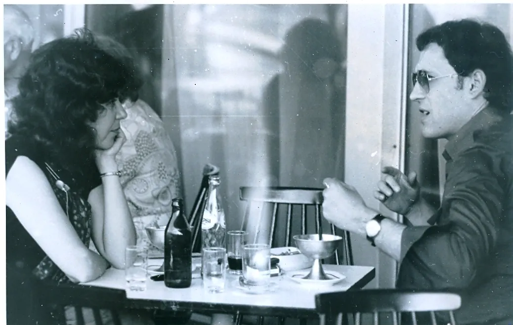Ranko Munitic (1943-2009), right, with Caroline Leaf 1979