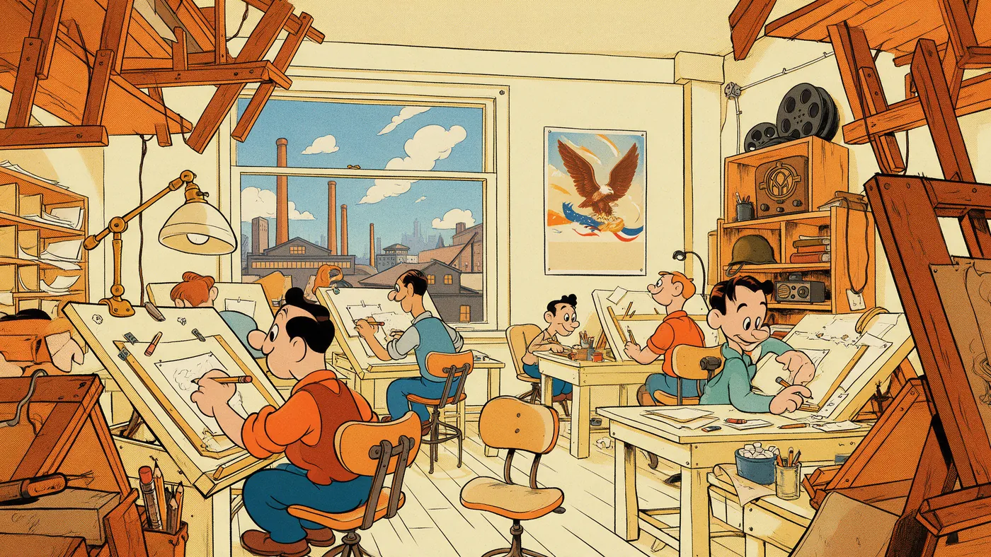 Illustrazione per l’articolo: I cartoni animati in guerra, quando gli studi servirono la propaganda