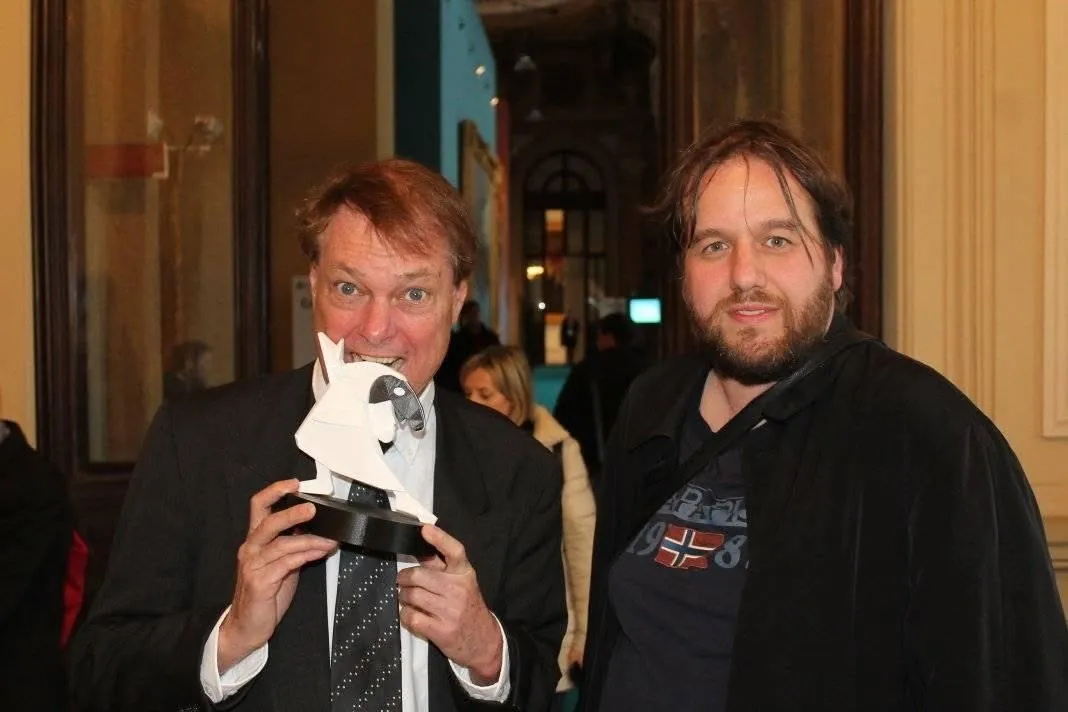 Bill Plympton and Marco Milone at Cartoons on the Bay 2019