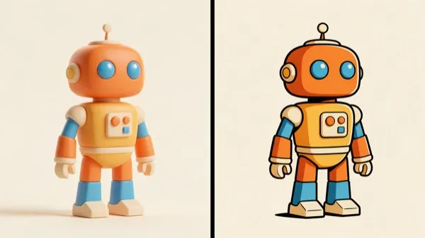 Illustrazione per l’articolo: Il cel shading e il 2D finto fatto in 3D, cosa insegna l'imitazione del disegno