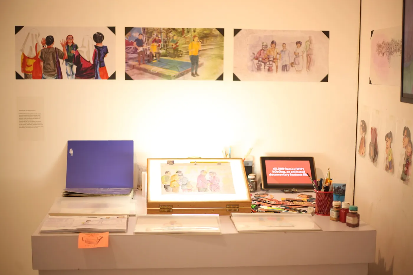 Exhibition - Work Desk of Animated Movie "Kosong" by Chonnie Prysilia