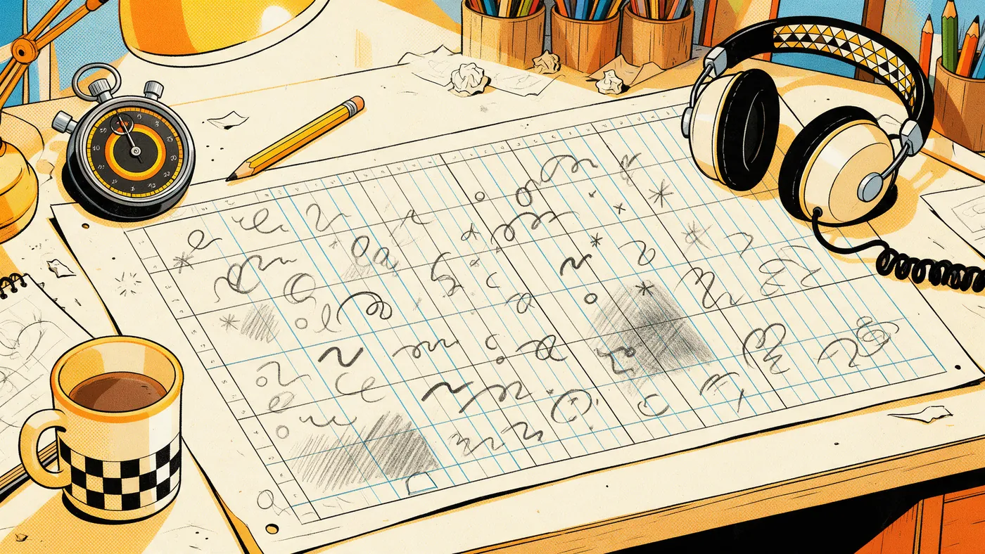 Illustrazione per l’articolo: Il foglio macchina, come si legge e si compila un exposure sheet