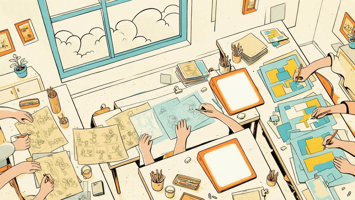 Illustrazione per l’articolo: Genga e douga, come si costruisce una scena anime dallo storyboard al montaggio