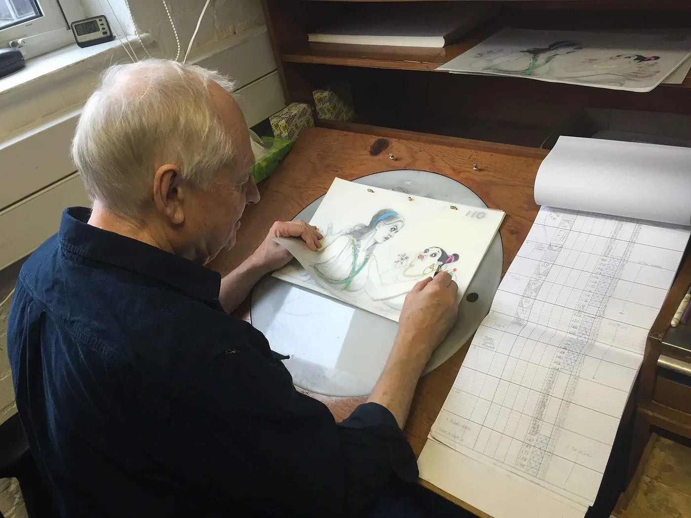 Richard Williams at Aardman Animation in 2015