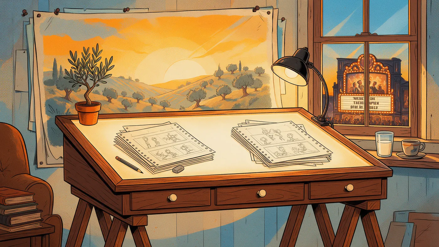 Illustrazione per l’articolo: Light of the World, l'ex Disney Tom Bancroft porta in 1.900 sale un film disegnato a mano
