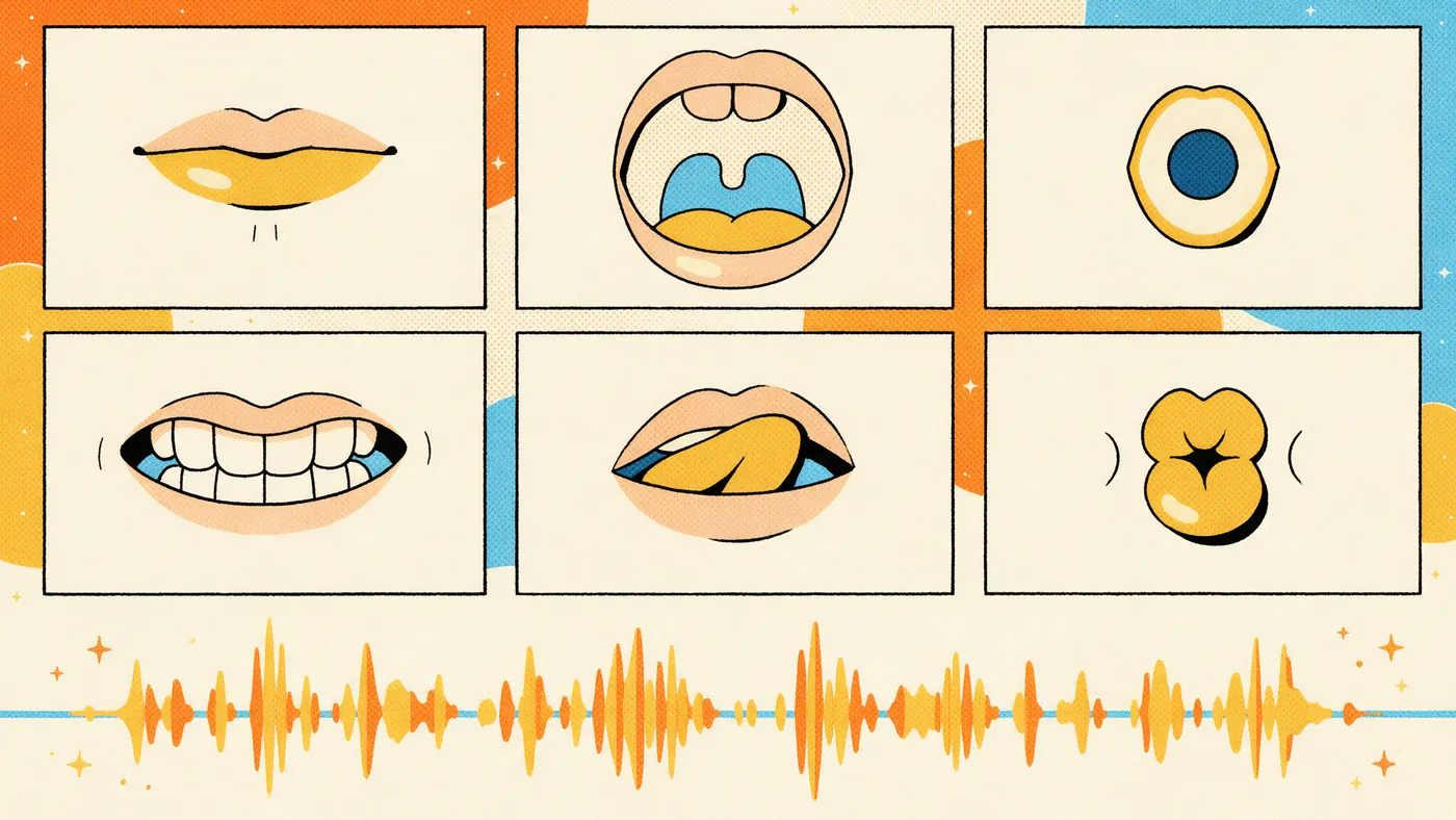 Illustrazione per l’articolo: Lip sync in animazione 2D, come leggere la traccia e scegliere le bocche