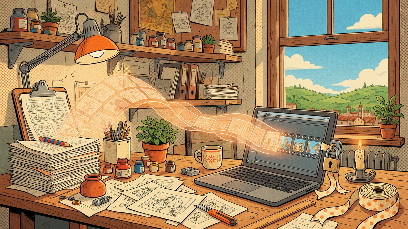 Illustrazione per l’articolo: Da Roma a Studio Ghibli, la lunga storia di Toonz e della sua versione libera OpenToonz