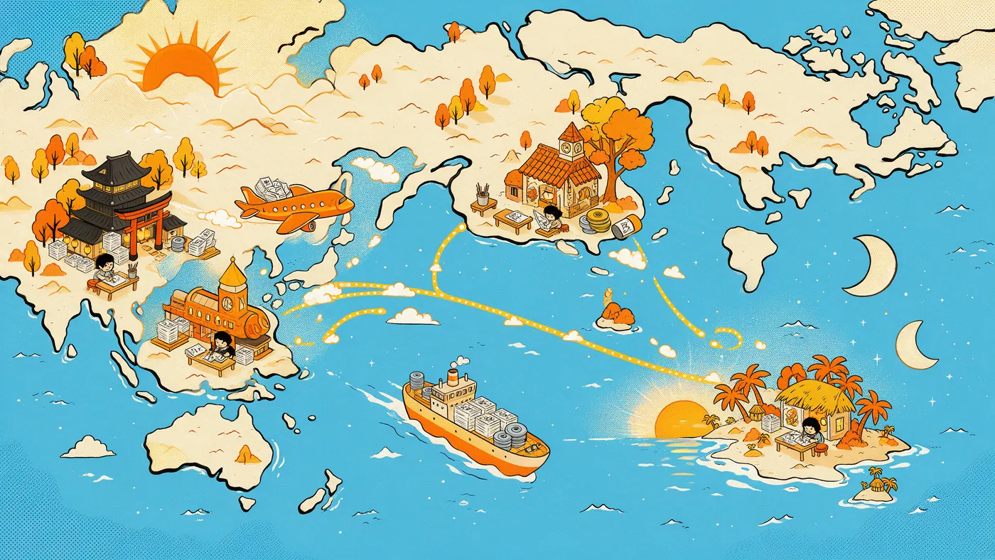 Illustrazione per l’articolo: Disegnato altrove, storia e geografia dell'outsourcing nell'animazione