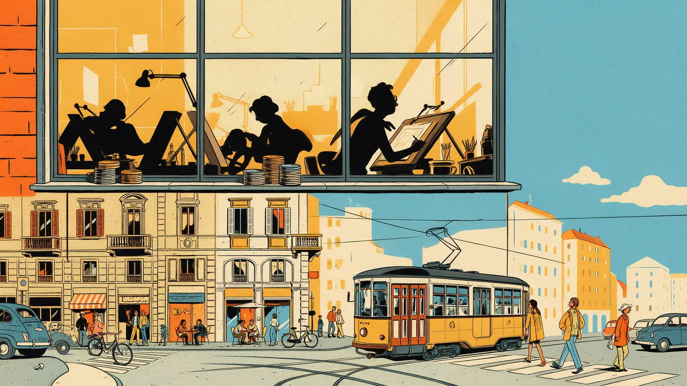 Illustrazione per l’articolo: Pagot Film, lo studio milanese che ha attraversato mezzo secolo di animazione