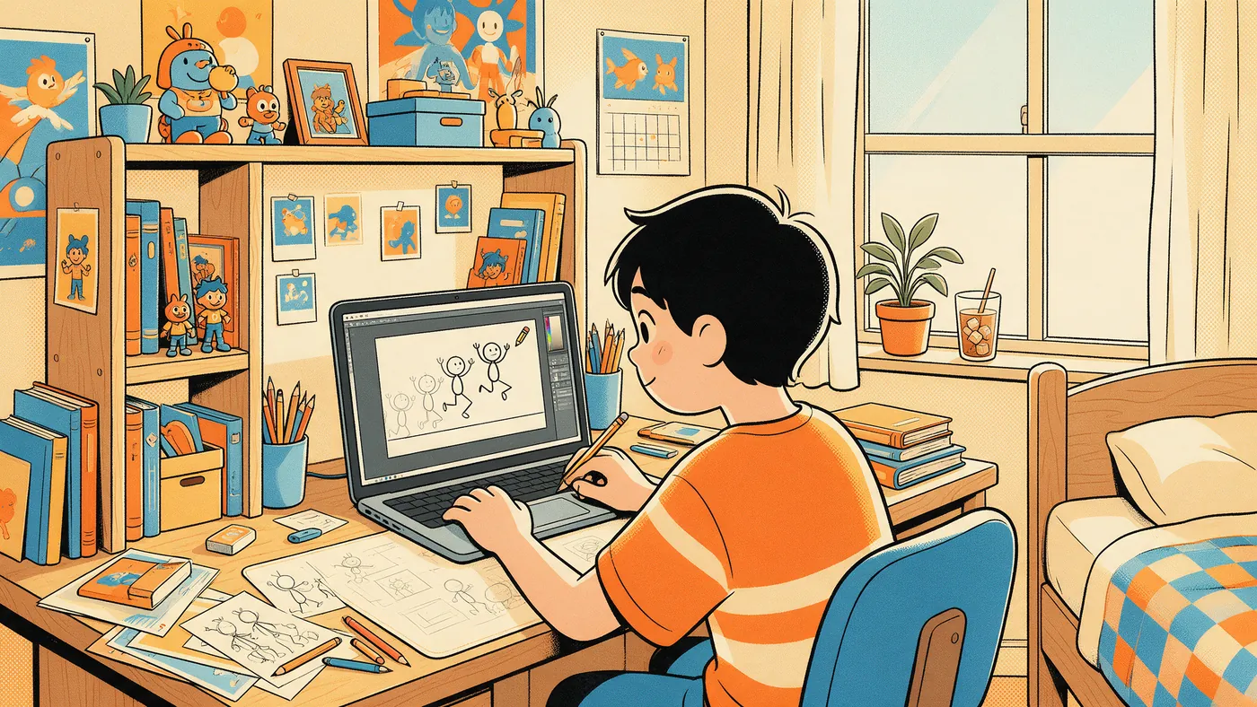 Illustrazione per l’articolo: Pencil2D, il programma più semplice per imparare a disegnare il movimento
