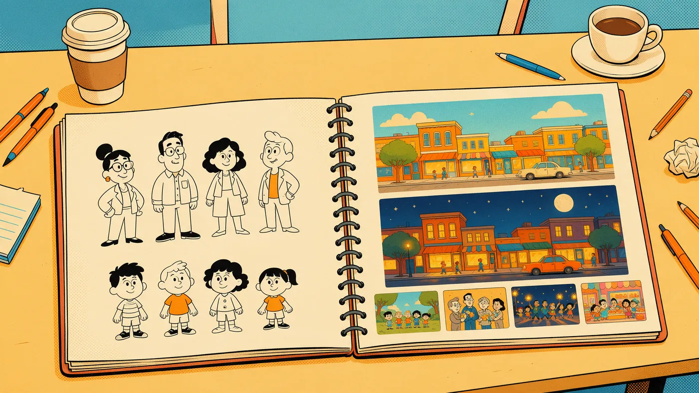Illustrazione per l’articolo: La pitch bible di una serie animata, il documento che deve vendere un mondo intero
