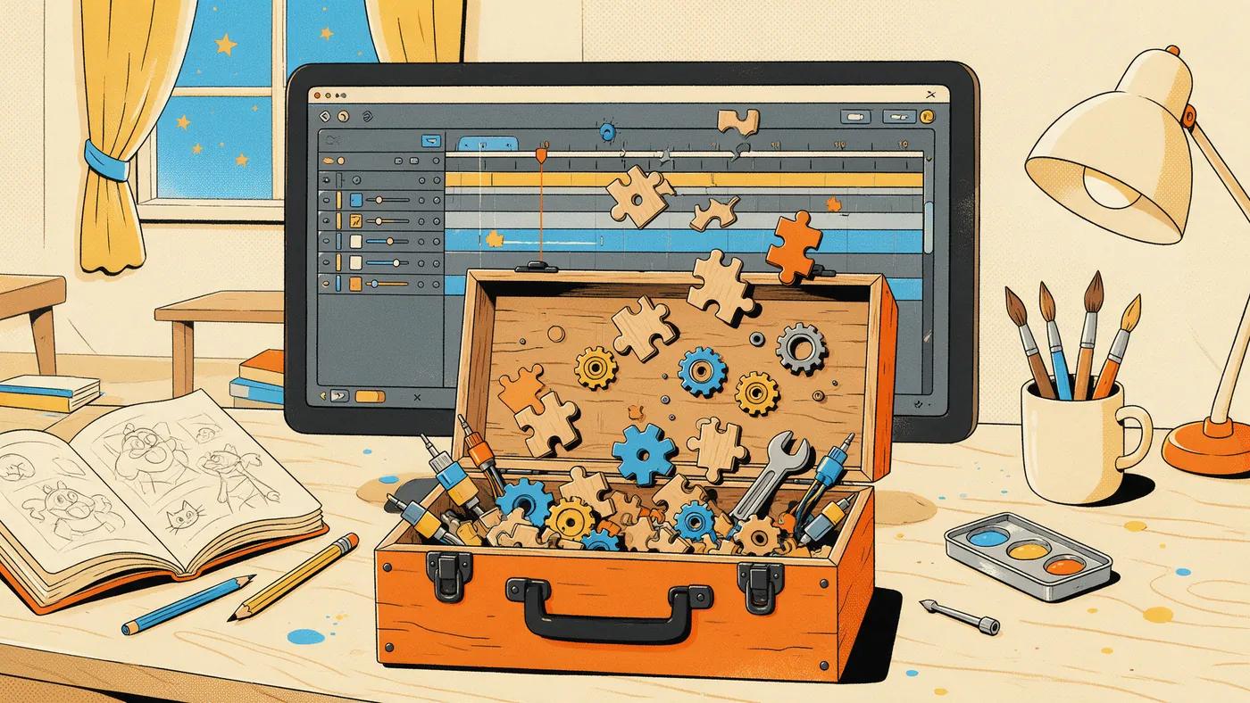 Illustrazione per l’articolo: Plugin, script ed estensioni, gli strumenti nascosti che velocizzano l'animazione 2D