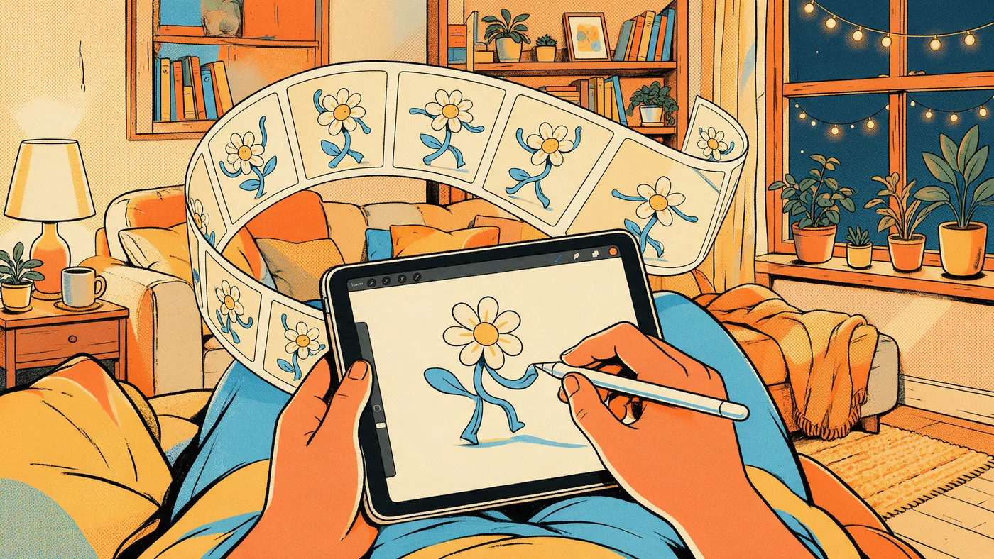 Illustrazione per l’articolo: Procreate Dreams, l'animazione su iPad pensata per chi non ha mai animato