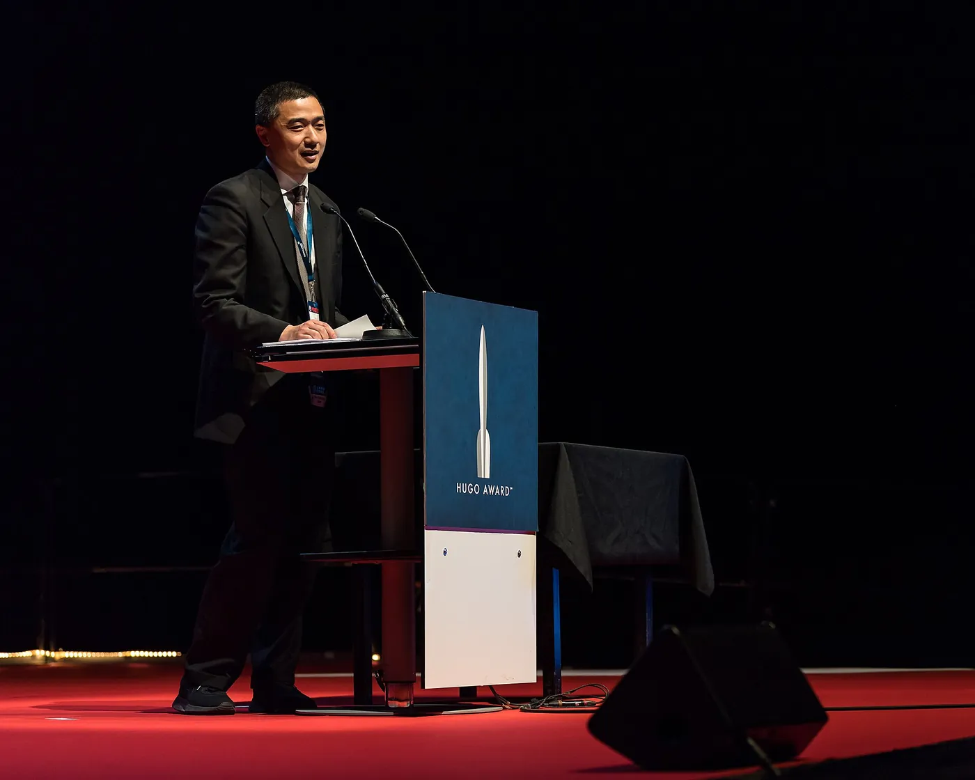 Ken Liu, at the Hugo Awards Ceremony 2017 at Worldcon in Helsinki