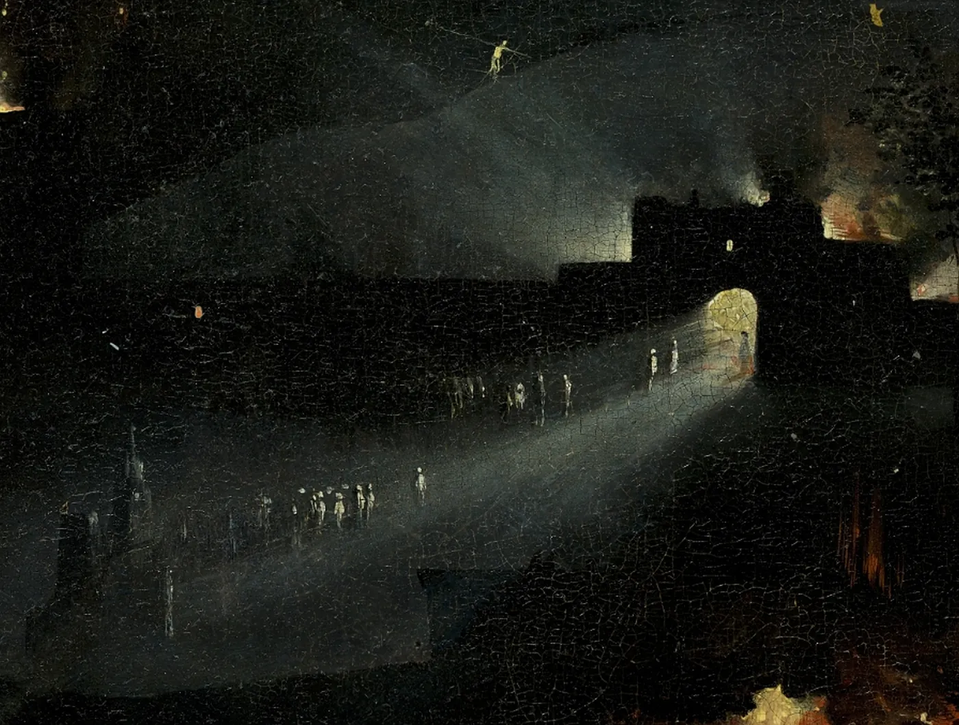 Bosch, Hieronymus - The Garden of Earthly Delights, right panel - Detail (top right