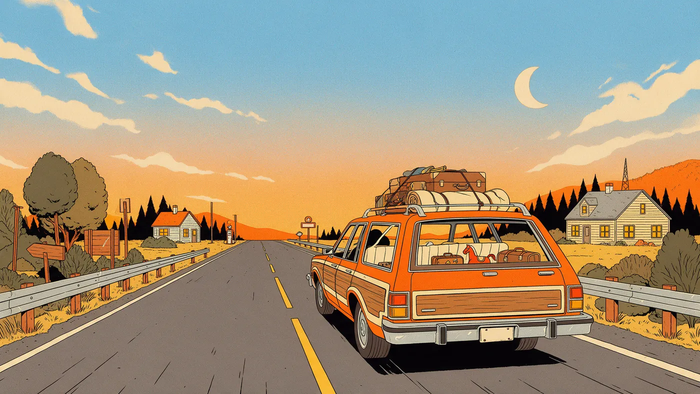 Illustrazione per l’articolo: Weekends, il figlio diviso a metà nel corto di Trevor Jimenez