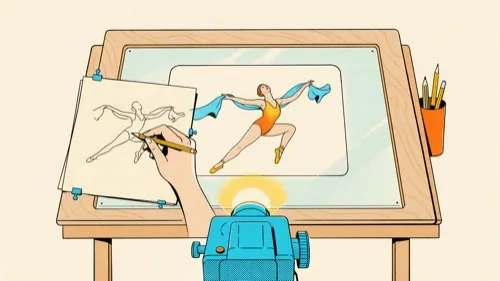 Illustrazione per l’articolo: Il rotoscopio e il perturbante, perché il movimento ricalcato inquieta