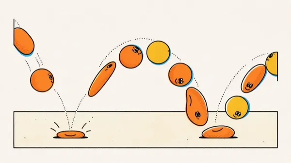 Illustrazione per l’articolo: Squash and stretch, il principio che dà peso e morbidezza al disegno animato