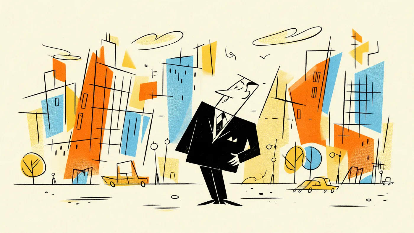 Illustrazione per l’articolo: Lo stile UPA, quando il modernismo entrò nel cartone animato americano