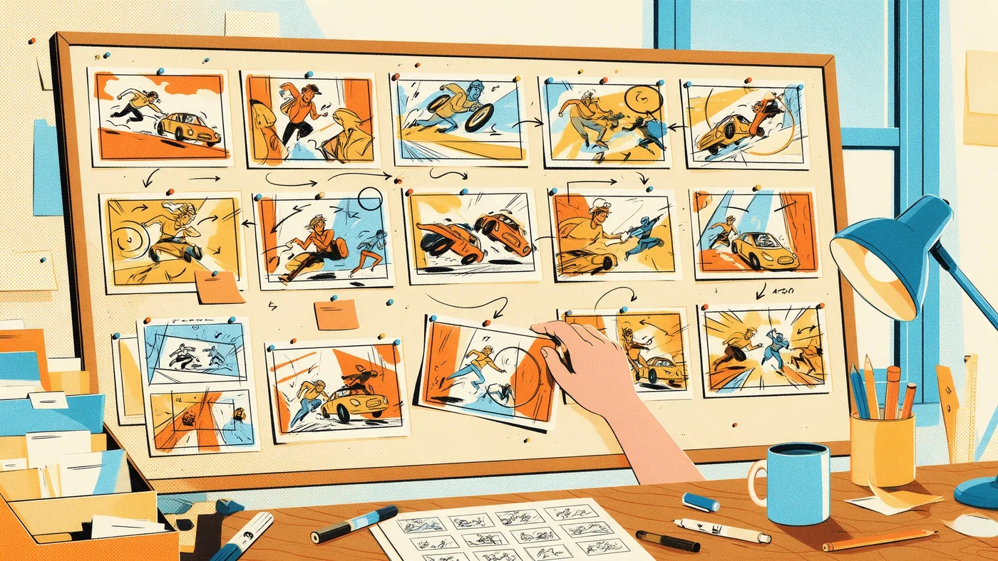 Illustrazione per l’articolo: Il mestiere dello storyboard artist, chi disegna il film prima che esista