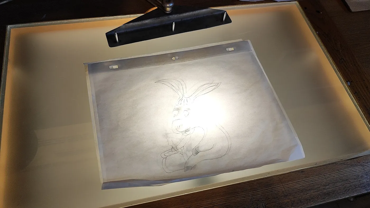 Table with light for animation