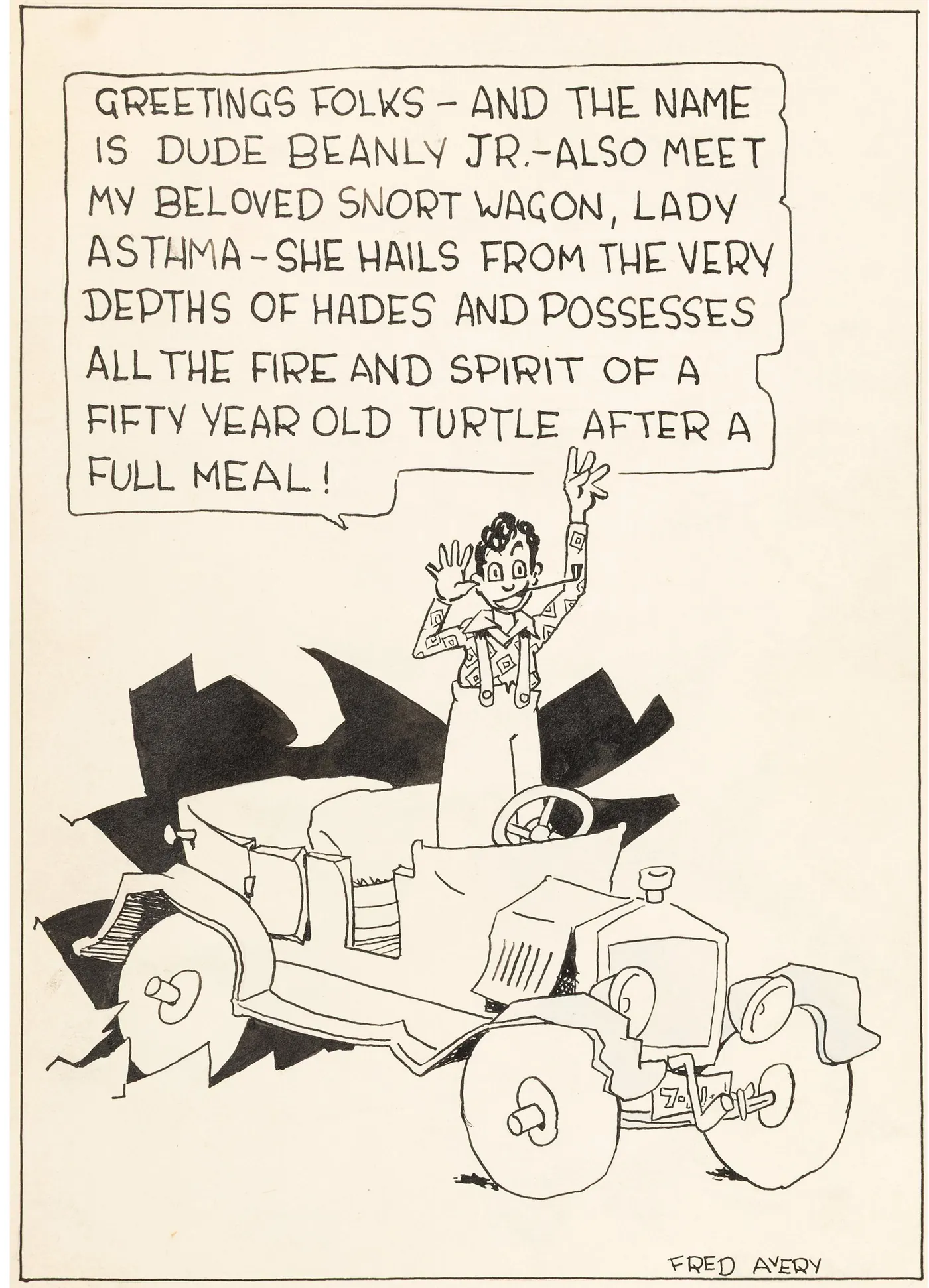 Dude Beanly Jr. (first appearance) (original art)