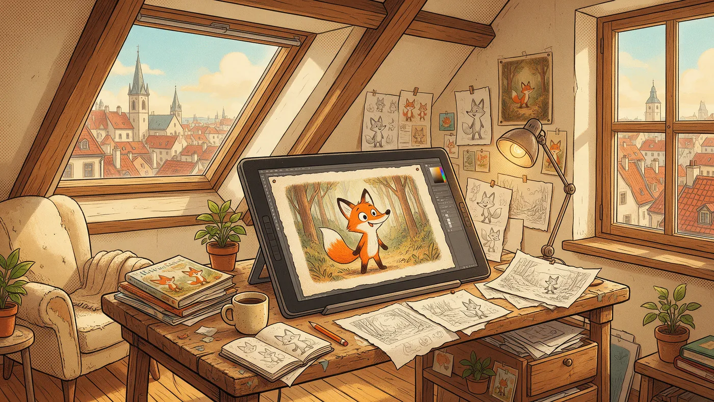 Illustrazione per l’articolo: TVPaint, la carta digitale amata dall'animazione d'autore europea