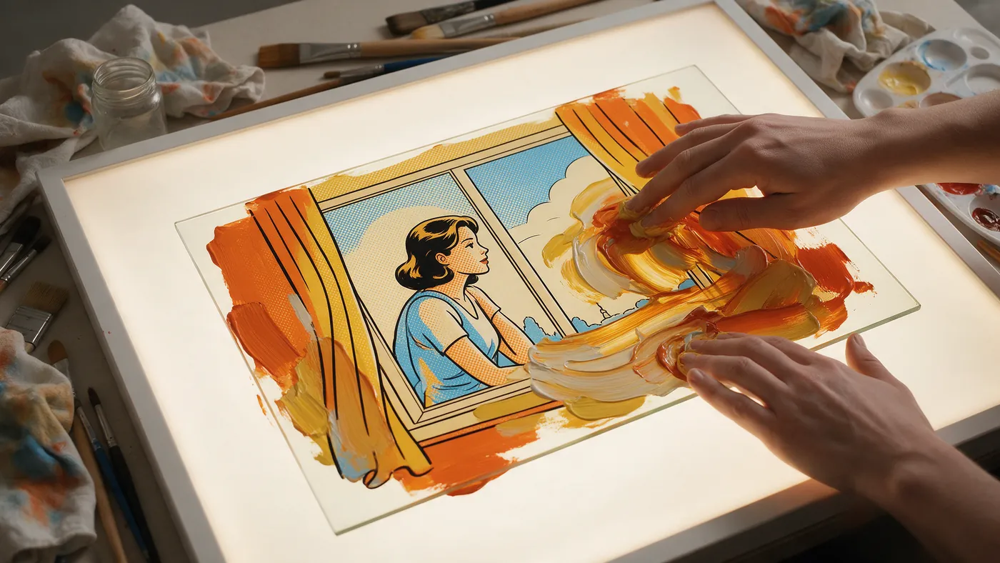 Illustrazione per l’articolo: Ursula Ferrara e la pittura animata, quando ogni fotogramma è un quadro